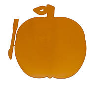 Доска для пластилина в форме яблока + стек 18*20 см оранжевая LD 924566