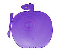Доска для пластилина в форме яблока + стек 18*20 см фиолетовая LD 924564