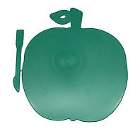 Доска для пластилина в форме яблока + стек 18*20 см зеленая LD 924563