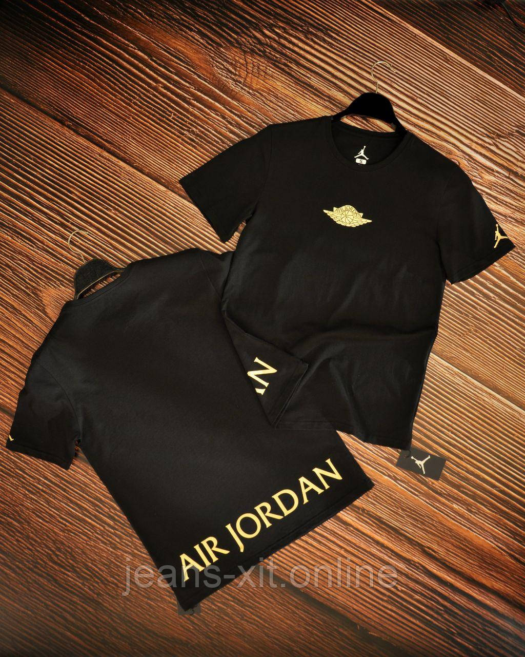 Футболка чоловіча 2XL(р) чорна 1018-21 Jordan Туреччина Літо-D