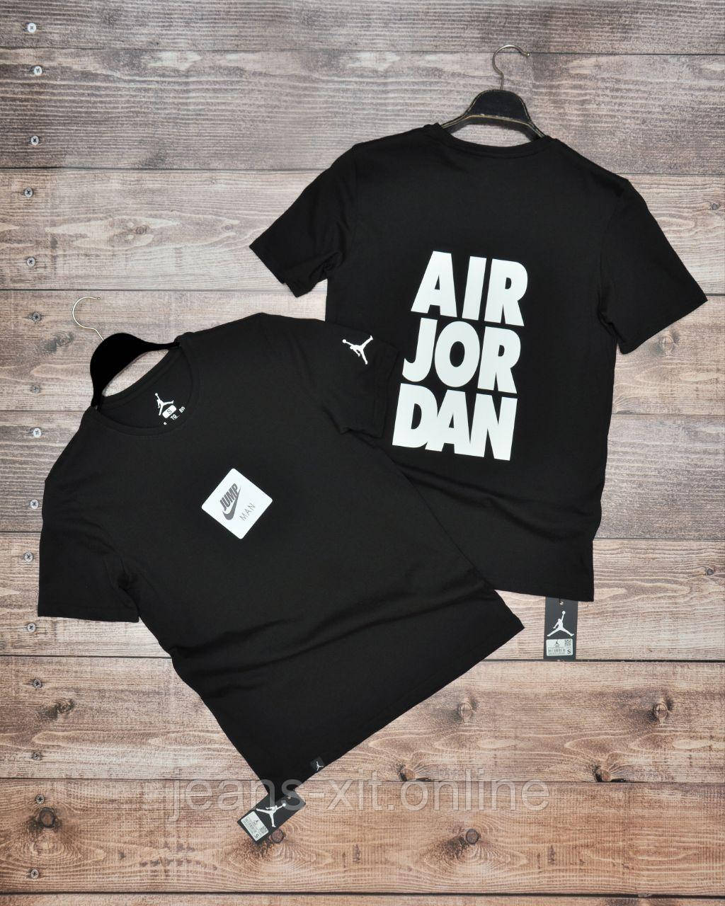 Футболка чоловіча 2XL(р) чорна 1022-21 Jordan Туреччина Літо-D