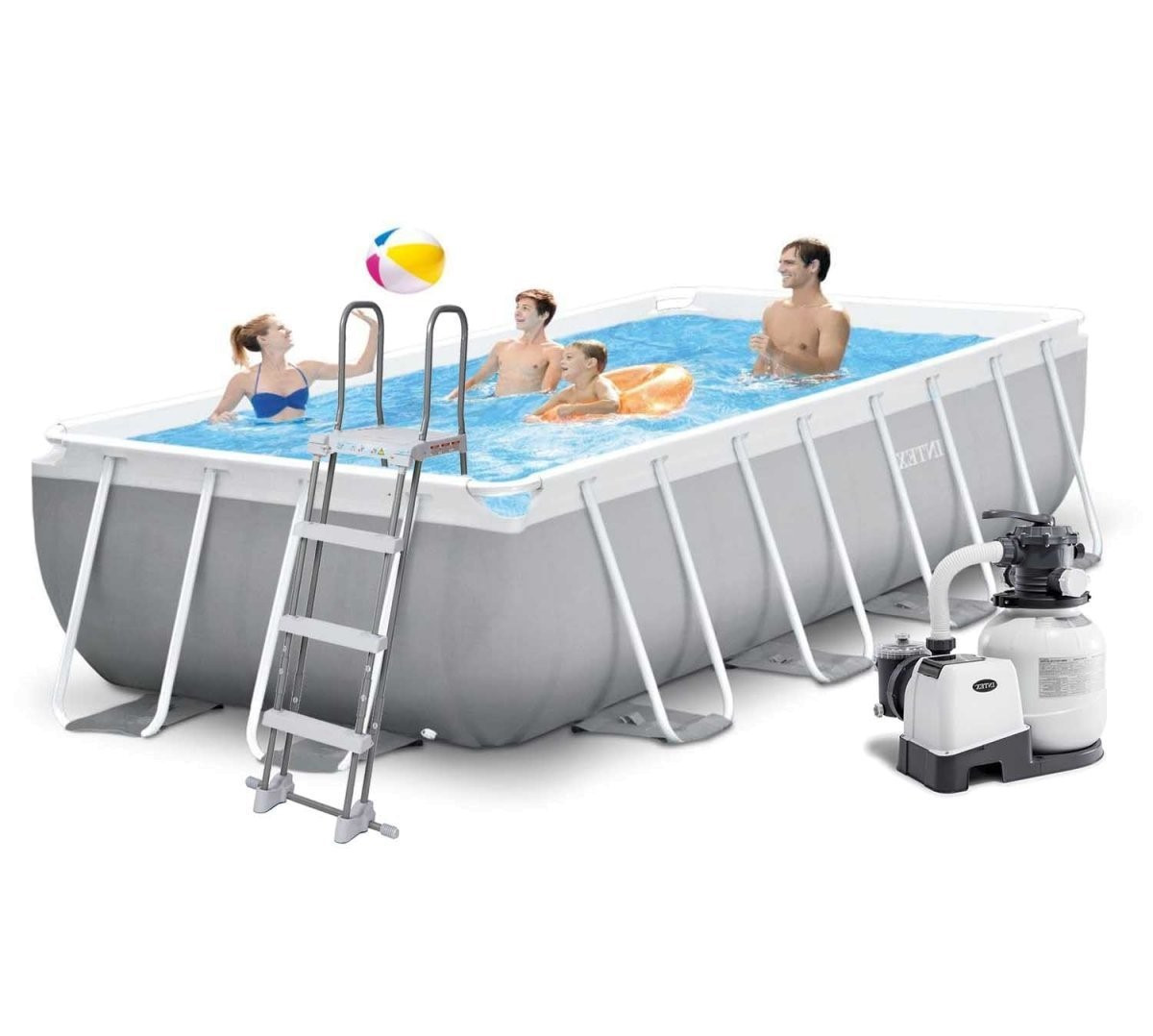 Каркасний басейн Intex 26790-11,400х200х122 см (5 р/год, 6 000 л/год, сходи, тент, підстилка, набір для догляду), фото 1