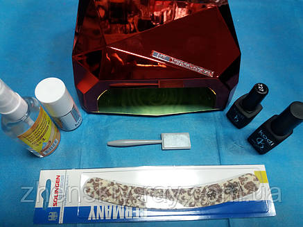 Стартовий набір для покриття гель лаком " котяче око" Kodi з Led лампою 36 Вт, фото 2