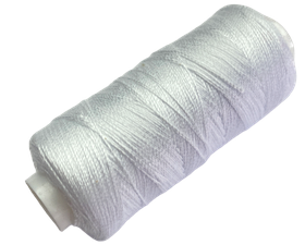 Нитка поліестер Армована No50 (аналог No36 джинсова) 200ярдів колір білий 02