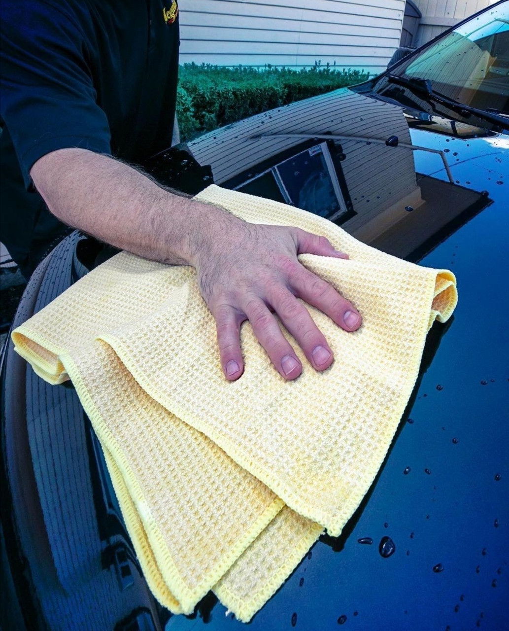 Полотенце вафельное для сбора воды Meguiar's Water Magnet Microfiber Drying Towel 55х76 см. желтый (X2000EU) - фото 6 - id-p1390009802