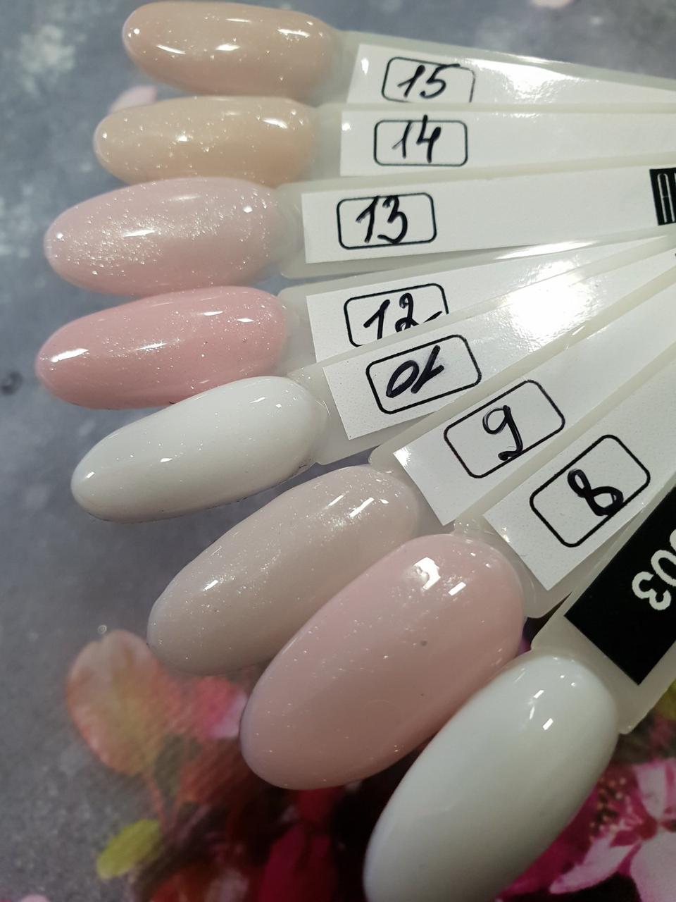 Гель для нарощування нігтів, Builder Gel будівельний для нігтів Andi PROF №10 white shimmer 15 ml