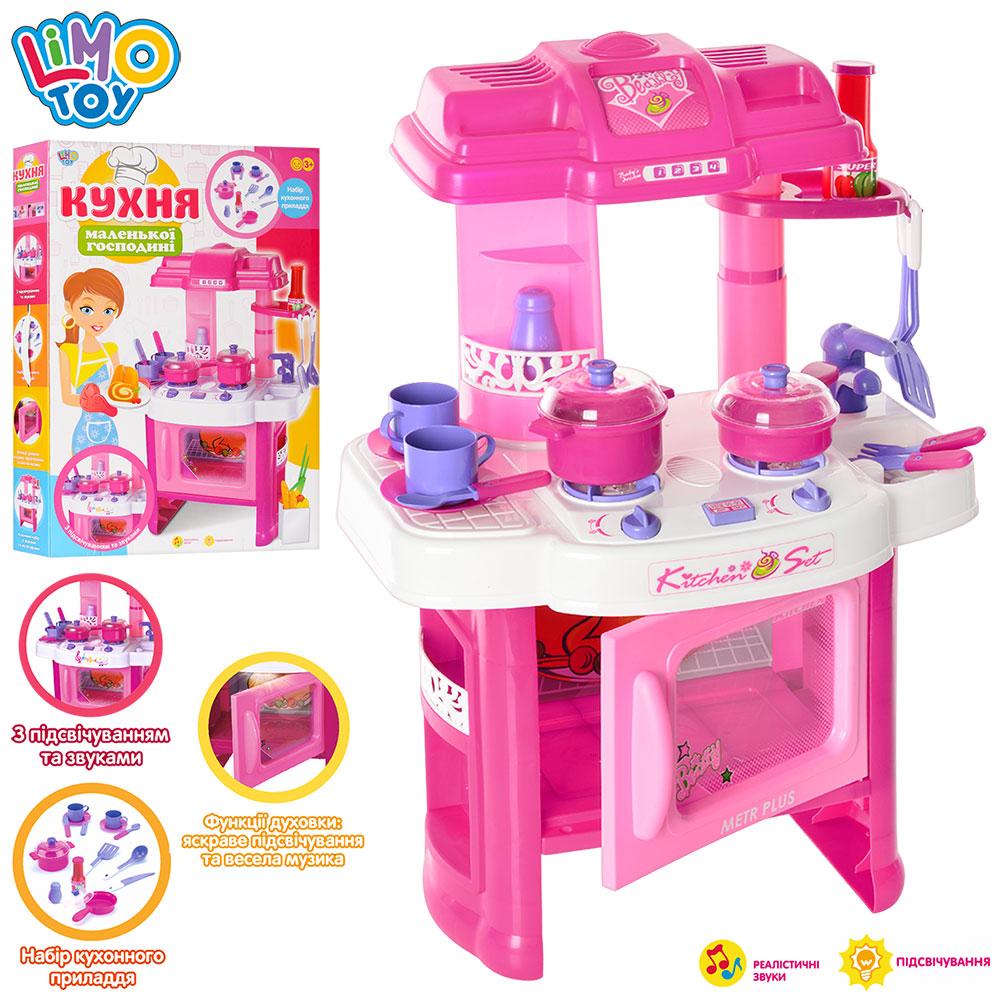 Кухня 008-26 плита, посуд, духовка, мийка, муз., Світло, бат., Кор., 60-43,5-9 см., фото 1