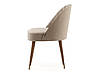 Обідній стілець кухонний MeBelle MONE 57 х 57 х 81 см в ресторан, кафе, бежевий, світло-коричневий велюр, фото 3
