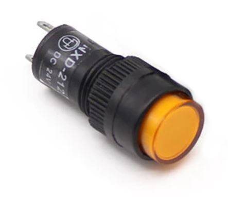 Світлодіодний індикатор NXD 212 (12мм) 220v, жовтий