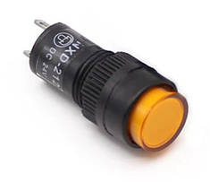 Світлодіодний індикатор NXD 212 (12мм) 220v, жовтий, фото 1