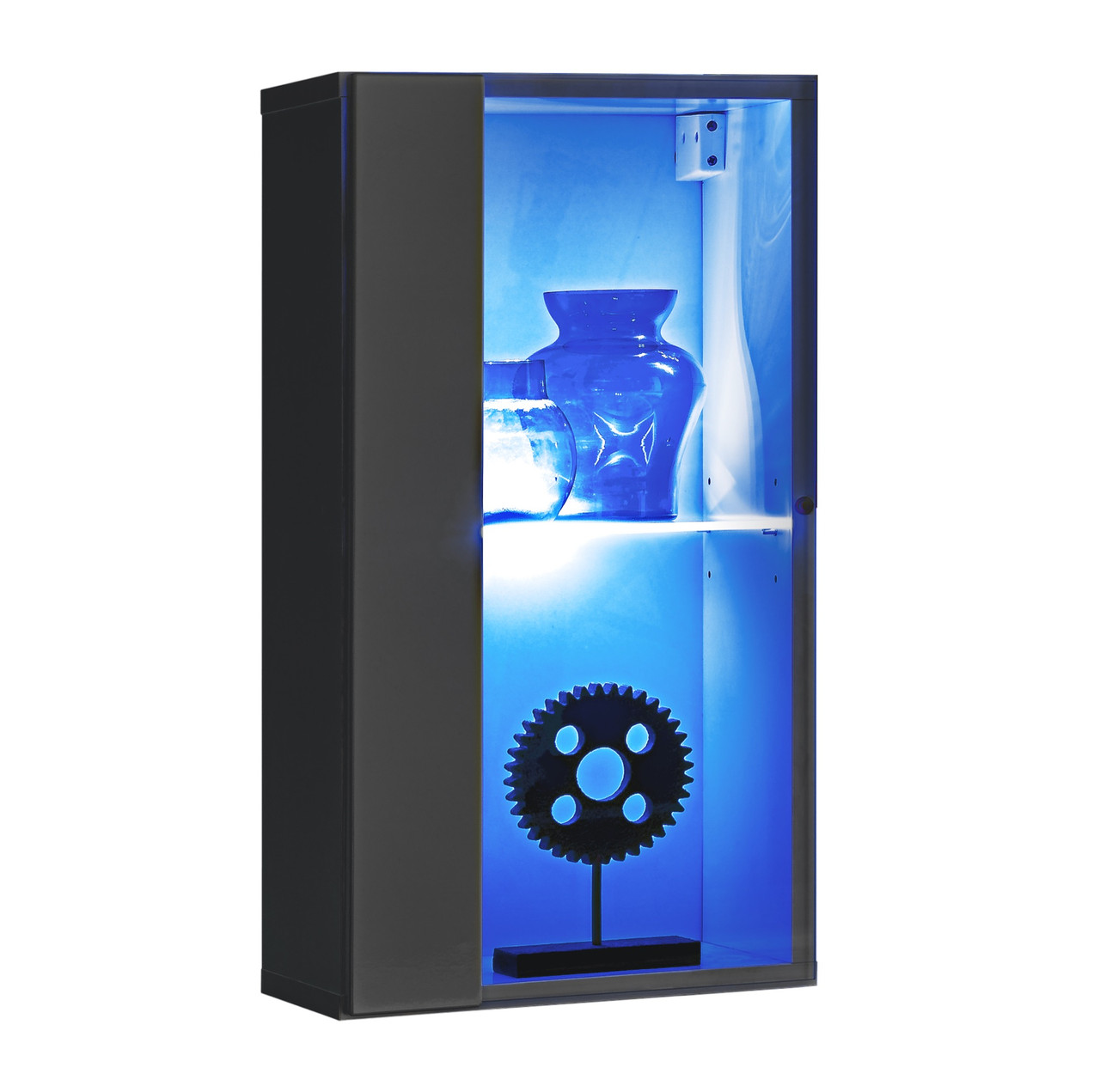 Вітрина навісна SWITCH WW4 ASM MEBLE сірий/сірий глянець, фото 1