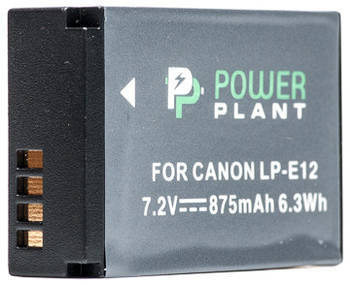 Акумулятор PowerPlant Canon LP-E12 875mAh