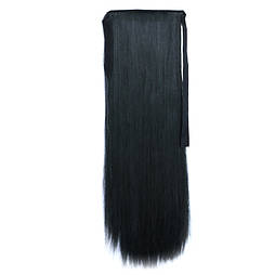 Штучний накладний хвіст на стрічці. Колір #01 Чорний