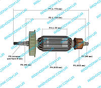 Якорь на болгарку Hitachi G13