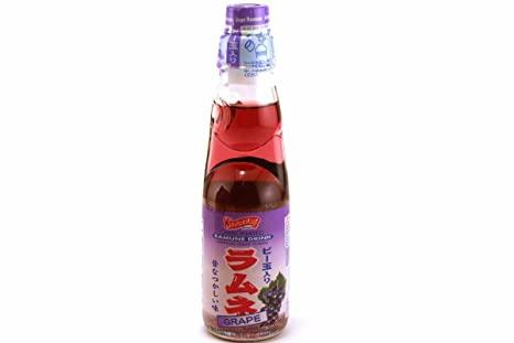 Японская газировка с шариком Ramune Grape 200ml, фото 1