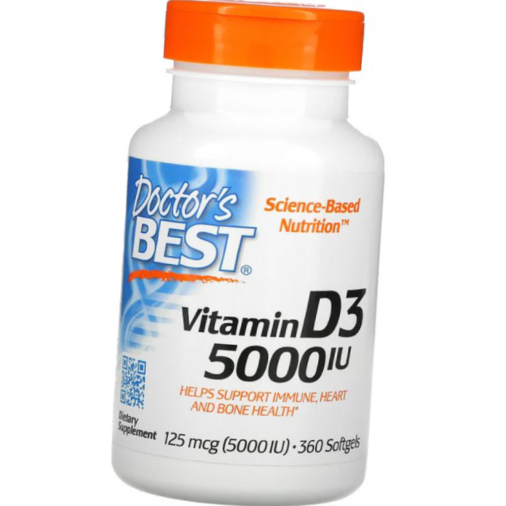 Вітамін Д3 Doctor's s BEST Vitamin D3 5000 IU 360 гел капс