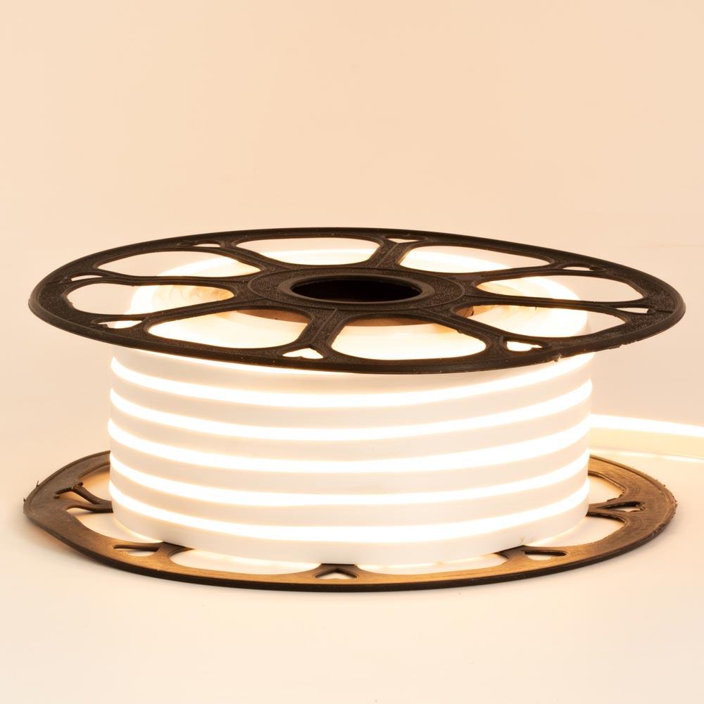Стрічка неонова біла тепла 12V AVT-smd2835 120LED/m 6В/mт 6x12мм IP65 силікон 1 м