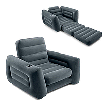 Надувне крісло-ліжко велюрове розкладне INTEX 66551