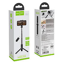 Селфи палиця бездротовий монопод-штатив Hoco K11 Tripod Selfie Stand Bluetooth (Чорна), фото 3
