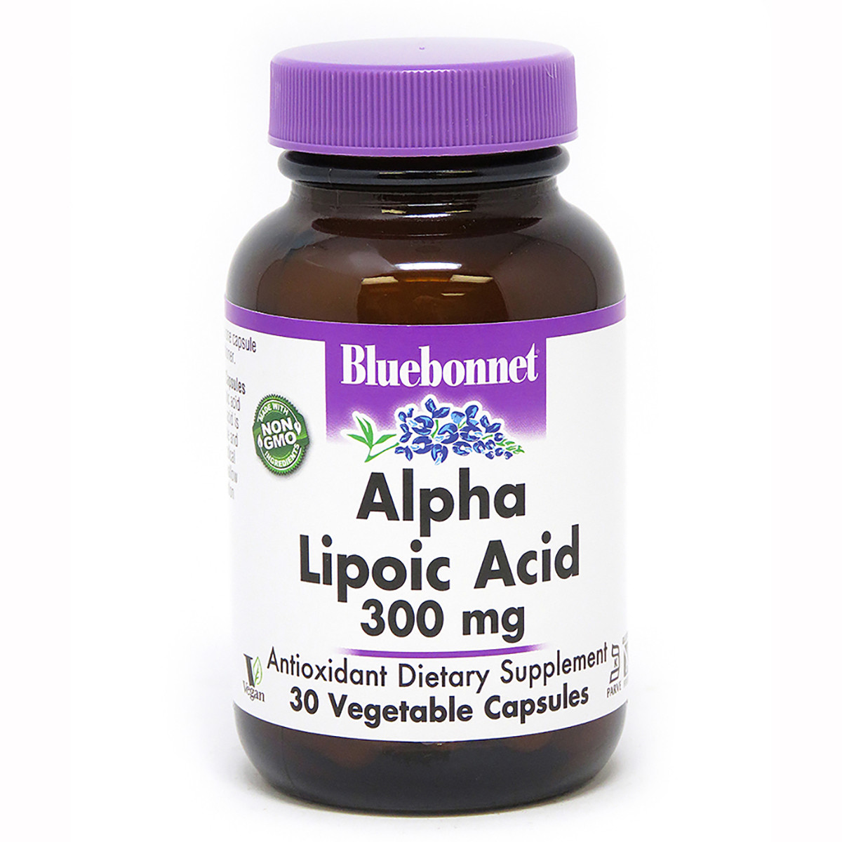 Альфа Ліпоєва Кислота Bluebonnet Nutrition Alpha Lipoic Acid 300 мг 30 рослинних капсул (110578) Фірмовий