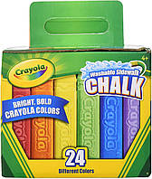 Крейда для малювання Crayola Washable Sidewalk Chalk на асвальті, мольберті, дошці 24 штук (512024)