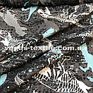 Тканина Кулір принт пачкової Туреччина (140gsm/2 м) Динозаври, фото 3