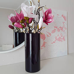 Ваза скляна для квітів циліндр Фіолет 26,5 см