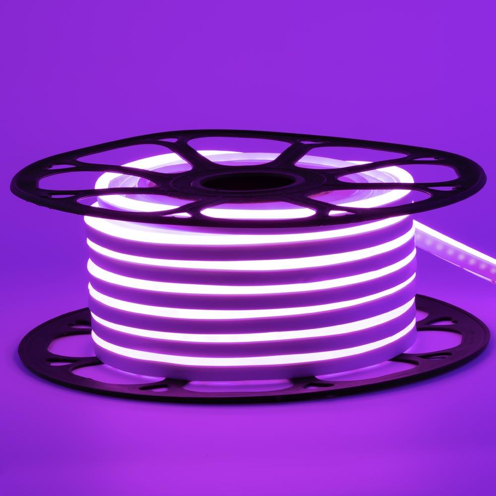 Стрічка неонова фіолетова 12V AVT-smd2835 120LED/m 6В/mт 6x12мм IP65 силікон 1 м