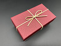 Коробка подарочная, прямоугольная. Цвет бордо. 9х15х6см.