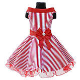 Дитяче плаття червоне у білу смужку в ретро стилі "Стиляги", фото 2