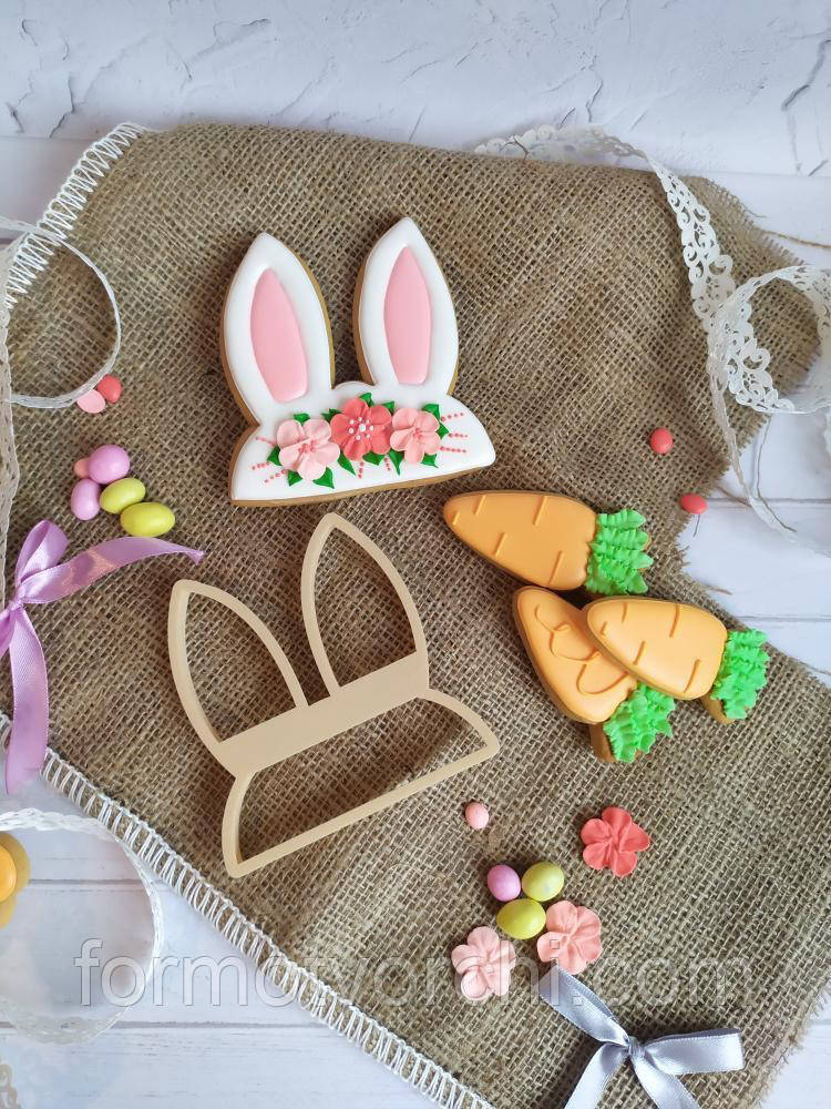 3D формочки-вирубки для пряників "Заячі вушка 2"