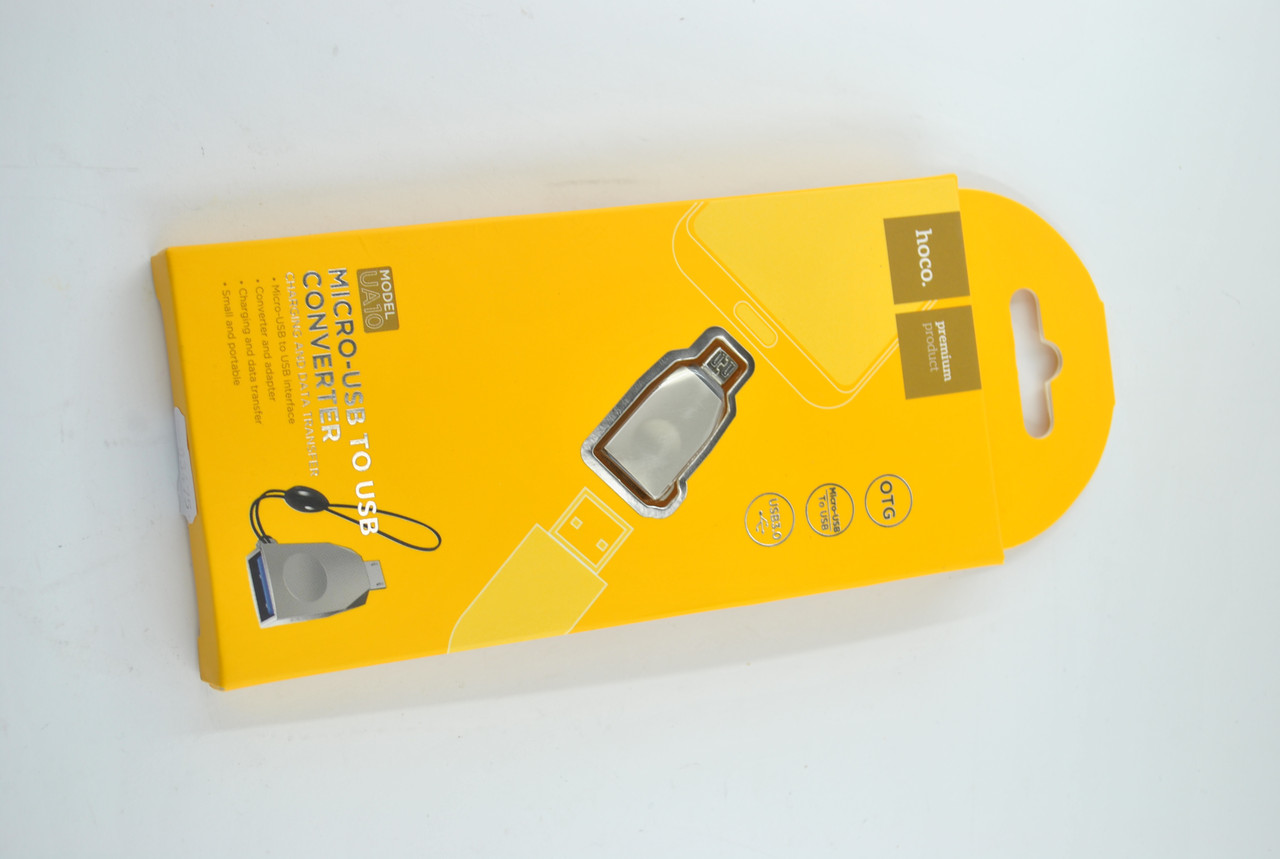Перехідник HOCO UA10 з USB3,0 мама / Micro USB папа Grey