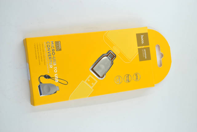 Перехідник HOCO UA10 з USB3,0 мама / Micro USB папа Grey, фото 1
