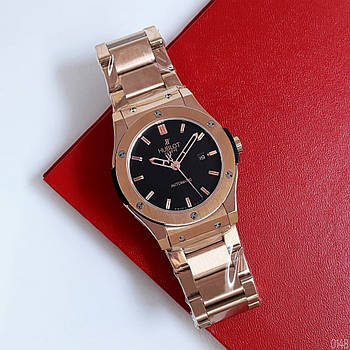 Чоловічий годинник Hubl0t 5826 Classic Fusion Automatic Gold-Black Metal