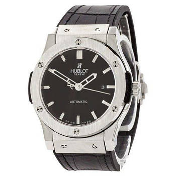 Годинник наручний Hubl0t 5826 Classic Fusion Automatic Black-Silver-Black Leather