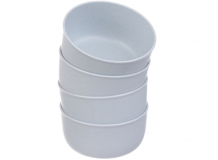 Еко тарілки 68-1090 блакитні, 4 шт, фото 1