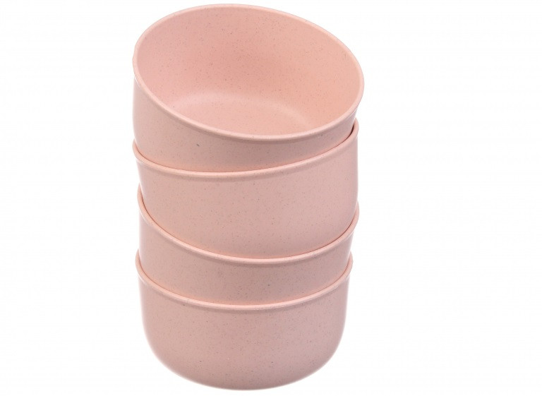 Еко тарілки 68-1083 рожеві, 4 шт, фото 1