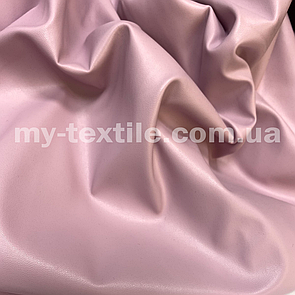 Тканина шкірозамінник на трикотажі стрейч однотонна Пудра