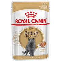 Royal Canin British Shorthair (кусочки в соусе) 85г*12шт-паучи для британских короткошерстных кошек