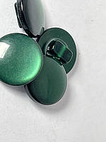 Ґудзик пластмасовий темно-зелений колір дизайнерський для одягу, прикраси, виробів.