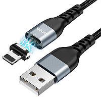 Кабель магнітний Hoco U96 Traveller USB — Lightning для заряджання та синхронізації 120 см 2.4A Нейлонова обплетення