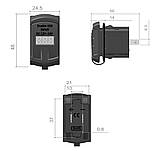 USB зарядка QC3.0 + вольтметр в місце штатної кнопки, заглушки. Синя, фото 4