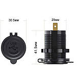 Металева зарядка USB QC 3.0 + PD Type-C 30W з кнопкою в прикурювач, фото 6