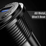 Металева зарядка USB Quick Charge 3.0 з вольтметром і кнопкою, фото 4