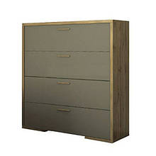 Комод в спальню з ламінованої ДСП Франческа 4Ш дуб вотан/латте Сокме