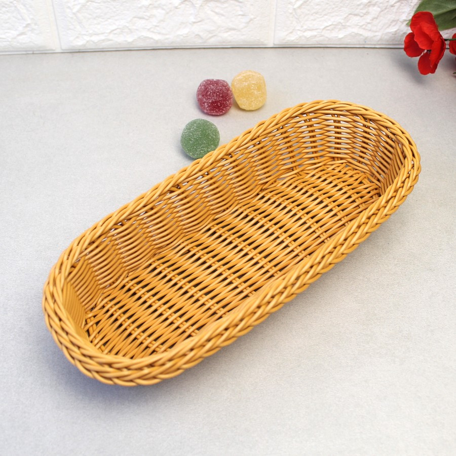 Плетений кошик для столових приборів світло-коричневий із ПВХ (7300)