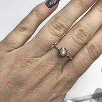 Опал 17,8 размер кольцо с натуральным эфиопским опалом в серебре кольцо с камнем опал Индия