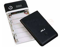 Power bank AILI кейс для ноутбуків та телефонів 6х18650 Без додаткової комплектації Чорний