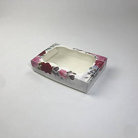 Коробка для пряника, 150*100*30 мм, з вікном, "Роза"
