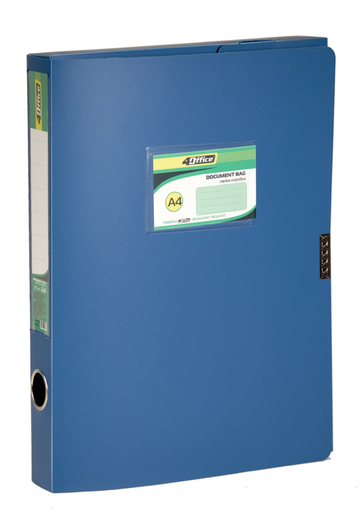 Папка -бокс на ліпучці А4 3,7см 4-242-21 4OFFICE РР, колір в ас. (1/50), фото 1